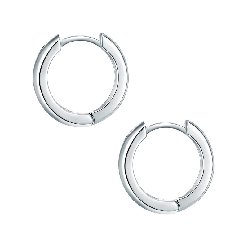 Rafaela Donata Women's Creole Earrings Sterling Silver, Silver