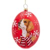Kurt S. Adler Beagle Dog Christmas Disc Ornament 4 inch