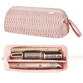 Dyson Airwrap Travel Case for Shark Hair Dryer Airstraight Flex Style Hair Attachment Tool Organizer Accessories Air Wrap Flat Curling Iron Carrying Case (Pink)