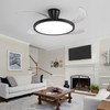Slim Retractable Ceiling Fans with Lights and Remote Control, 48
