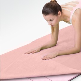 Oaygat Yoga Towel Yoga Mat Towel Non Slip Hot Yoga Towel Quick Dry Fitness Mats Towel Ultra Soft and Sweat Absorbent Mat Towel Grip Dot Yoga Towel Washable Grip Towel With Free Mesh Carry Bag
