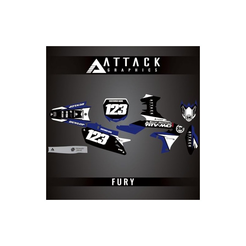 Attack Graphics Custom Fury Complete Bike Restyle Graphics Kit Cycra