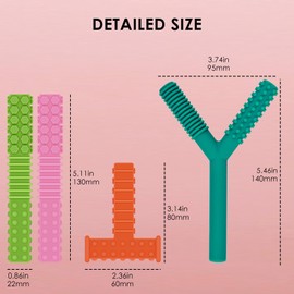 Sensory Chew Toy, ERKOON 4er Pack Silikon Kauen Training und Entwicklung Spielzeug Kauen Empfehlung eines Logopädin für Kinderkrankheiten,Autismus ADHS SPD,Oral Motor,Angst,Autistische Kinder