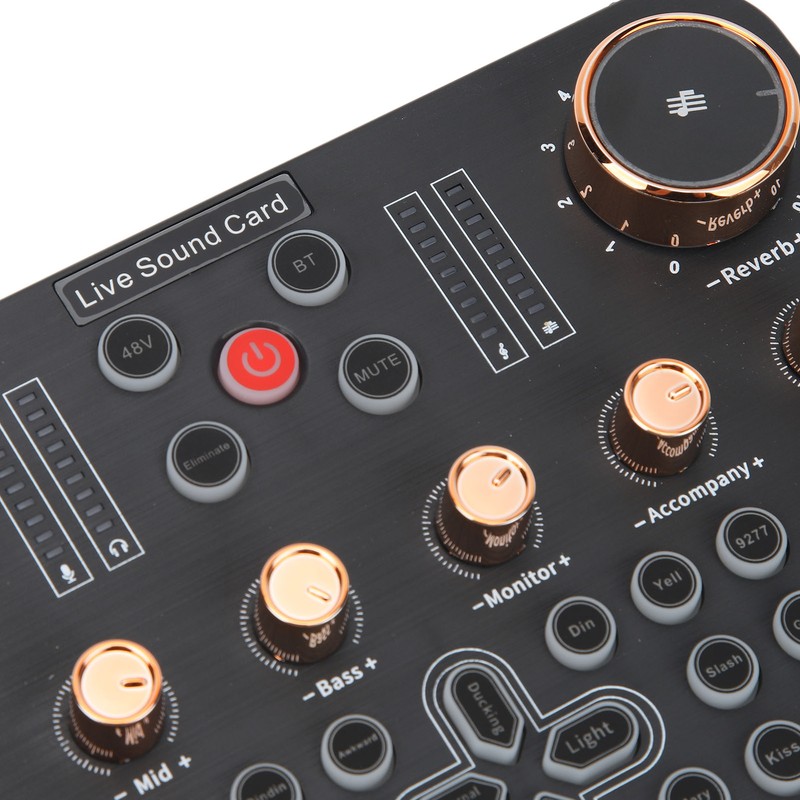 Sound Board Multiple Effects Voice Changer Sound Card for Live