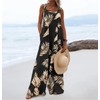 QUNERY Women's Summer Sleeveless Jumpsuit Casual Floral Pattern Overall Oversize