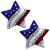 cocojewelry 4th of July USA American Flag Star Pendant Necklace