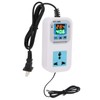 Temperature Controller Digital Dual Display Electronic Control Socket 10A WT‑1009