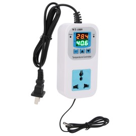 Temperature Controller Digital Dual Display Electronic Control Socket 10A WT‑1009 110‑