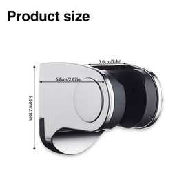 Wall Mount Handheld Shower Head Bracket Adjustable Angle Bathroom Shower Head Holder ABS Shower Head Mount with Screws Card Slots for Bathroom Bidet Sprayer