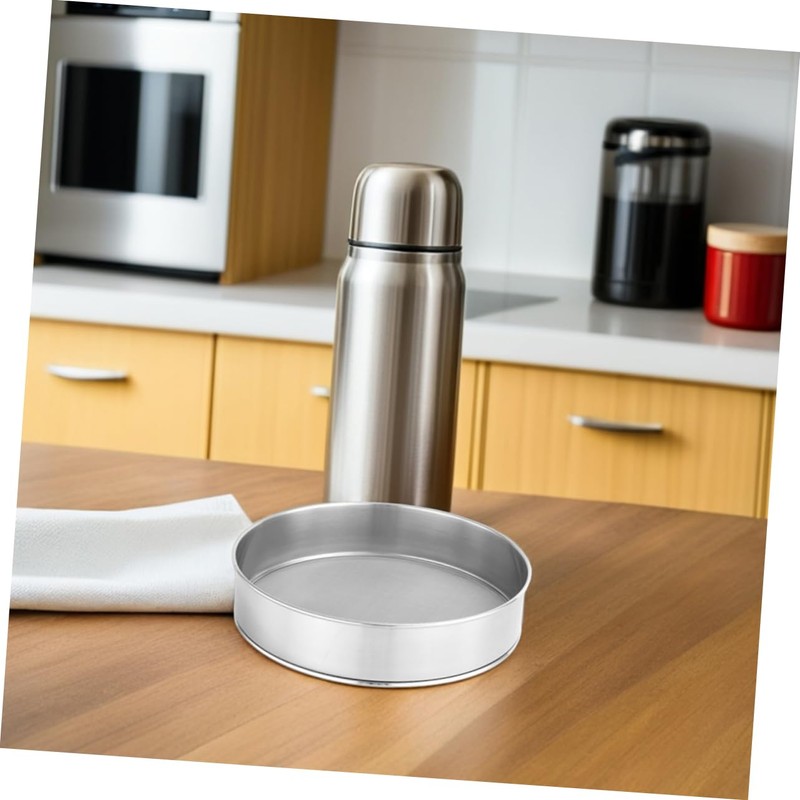 ABOOFAN Stainless Steel Flour Sifter Round Fine Mesh Mesh Sieve