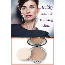 Ageless Derma Natural Mineral Makeup Foundation- A Healthy Vegan Pressed Powder. Made in USA (Bark)