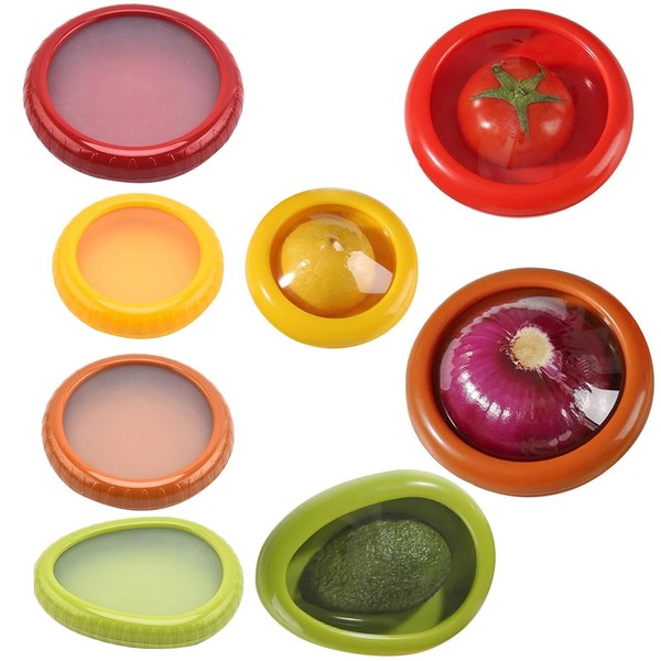 LinamHoz 4pcs Fruit and Vegetable Storage Containers, for Fridge Avocado