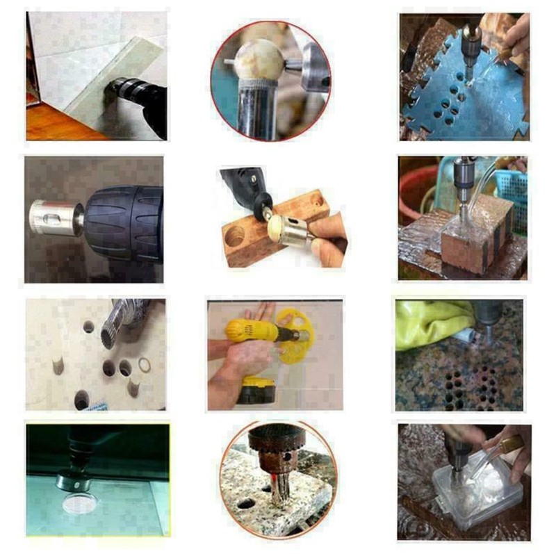 10PCS Diamond Drill Bit Diamond Hole Saw for Glass Tile