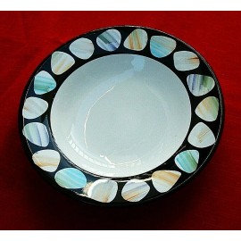 Deruta Ceramic Majolica Pietra Soup Plate Bowl 10in