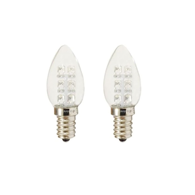 Anyray (2-Bulbs A-C7E12LWW LED Night Light 0.5 Watt C7 (4W
