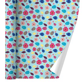 GRAPHICS & MORE Colorful Easter Eggs and Flowers Gift Wrap Wrapping Paper Rolls