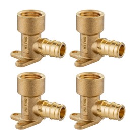 (Pack of 4) EFIELD Pex A Full Flow Expansion Fitting 1/2"x 1/2" Female NPT Drop-ear Elbow ONLY For Pex-A Tubing Connection, ASTM F1960,(PEX1960116-4PCS)