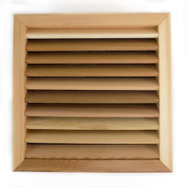 Miller Shingle Square Clear Cedar Vent, Recessed Mount - 18 inch x 18 inch