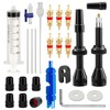 Tubeless Valve Set, Presta Valve with Complete Set Including Tubeless