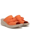 BZees Womens Smile Wedge Sandal Orange