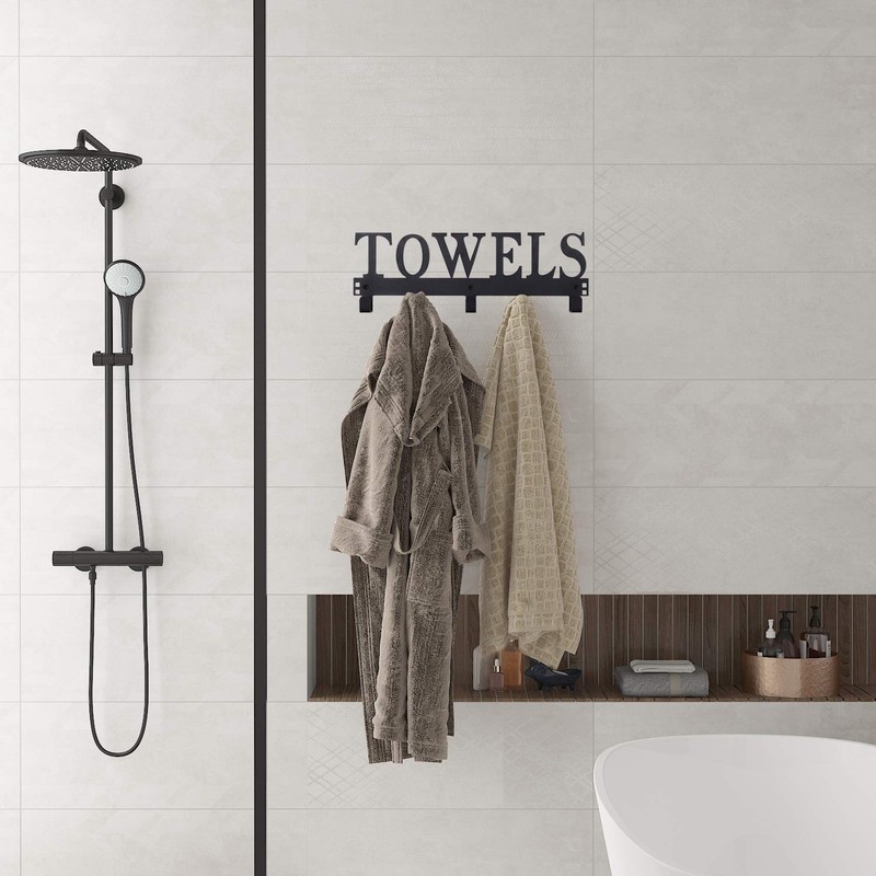 Kuhome Over The Door Hooks, Towel Holder for Bathroom, Door