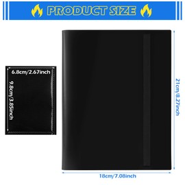 RISVOWO Scrapbook for Cards, 160 Card Capacity Trading Cards Album, Trading Card Album, Trading Card Sleeves, Waterproof Folder for Cards, Elastic Strap Binder Prevents Falling Off