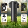 ledscom.de PORU Garden Socket Column for Outdoor Use, 2-Way, Stainless