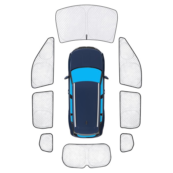 KMF 8pcs Full Window Sun Shade Custom Fit for Mitsubishi