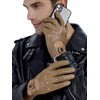 GSG Men Leather Gloves Camel Driving Cycling Touchscreen Motorcycle Unlined