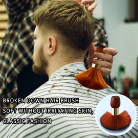 JewelryWe Professional Barber Neck Duster Brush Hair Cutting Kits Hair Salon Hair Removal Brush Broken Hairbrush Haircut Special Cleaning Brush