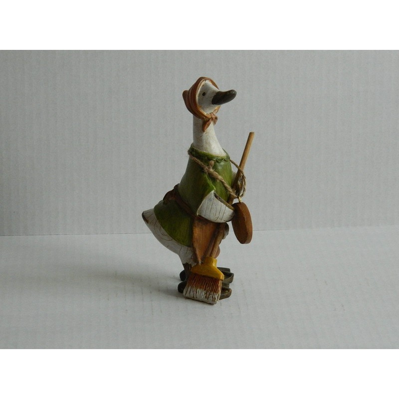 Humorous Duck Figurines - Cleaning Ducks and Funny Captions -