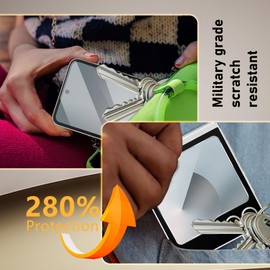 2+2+1 Pack For Galaxy Z Flip 6 Screen Protector Tempered Glass 2 Pack + Camera Lens Protector 2 Pack, Easy Installation with Alignment Tool, 9H Tempered Glass, Ultrasonic Fingerprint Support