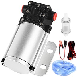 12 Volt Electric Fuel Transfer Pump, High Efficiency Fuel Transfer Pump Kit, Self-priming Liquids Diesel Kerosene Gasoline Water Transfer Pumps with Filter Cartridge