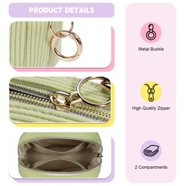 Small Cosmetic Bag Make Up Bag for Handbag Women Ladies Mini Cosmetic Bag Cord Makeup Bag Portable Travel Toiletry Bag for Toiletries with Zip Organiser Birthday (Beige), E-purple, Thickened cord