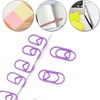 Durlo 150 Pcs Heart Shaped Metal Purple Paper Clips Bookmark