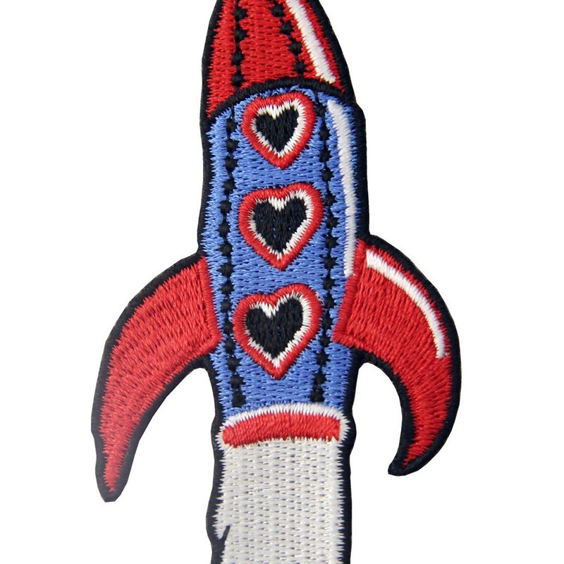 Rocket Space Shuttle Patch Embroidered Applique Iron On Sew On