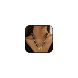 Lyfange Scarf Necklace with Charm Gold Heart Pendant Necklace for Women Vintage Bandana Necklaces Trendy Bow Necklaces Jewelry Gift