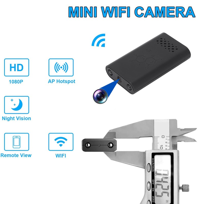 Small Wireless WiFi Camera Slim Low Power Consumption Wide Angle