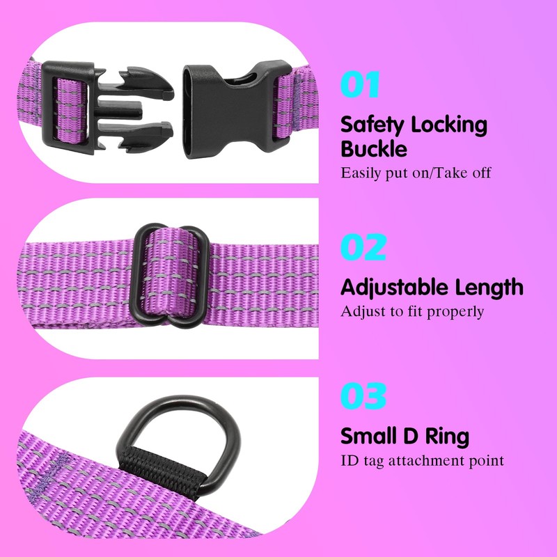 Bpawser Martingale Collar for Training Dogs 1 Count Adjustable Reflective