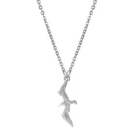 Silver Seagull Pendant Necklaces for Women Girls Men Unisex Hypoallergenic Minimalist Flying Bird Animal Choker Chain Necklace Simple Unique Lovely Cute 1989 Reputation Jewelry for Fans Sister Daughte
