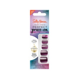 Sally Hansen Salon Effects® Perfect Press On, Don't Be Jewel​, Press On Nails, Square Shaped, Non-Damaging Adhesive Tabs, File, and Alcohol Pad Included