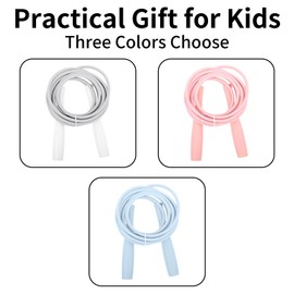 Skipping Ropes Kids, Adjustable Children Jump Rope with ABS Handles and PVC Rope for Child Student Toddler (Pink)