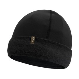 DexShell Waterproof Watchcap for Men and Women, Membrane Lined Fleece Liner, Cold Weather Winter Hiking Outdoor Hat, Black, Unisex L/XL (58-60cm)