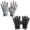 yowodana Men's 2 Pair Gloves, UV Protection, Summer, 5° Cool