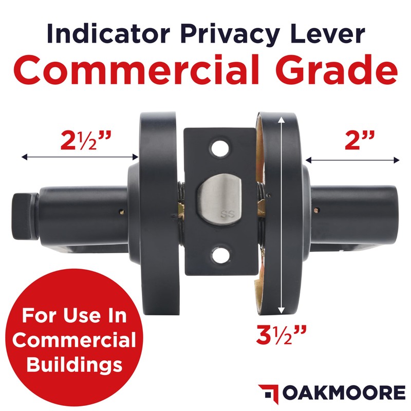 Oakmoore Commercial Door Handle - Vacant Occupied Bathroom Lock |