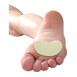 Atlas Biomechanics Moleskin Ball of Foot Pads, Kidney Shaped, 100 Metatarsal Pads per Order (3" Wide), Tan, Unisex-Adults