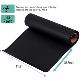 Kraft Wrapping Paper Roll Made 11.8 inch x 33 feet (394 inch) Black Wrapping Paper of Recycled Materials,Black Wrapping Paper Roll for Gift Wrapping,Craft, Arts,Packing