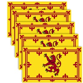 5 PCS Scotland Rampant Flag Sticker,6x3.5 in Scottish Lion Decal Stickers for Car Bumper Window Laptop