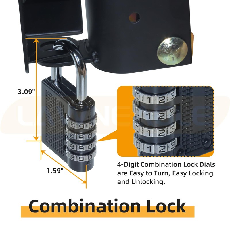 LAWNEAGLE 2 Pack S16100700 Small Black Two Way Lockable Gate