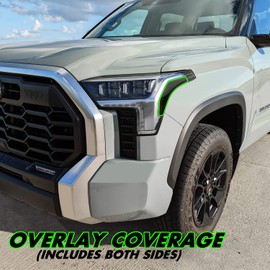 SlickMod PreCut Vinyl Smoke Tint for 2022-2023 Toyota Tundra Headlight (20% Dark Smoke, 4. Headlight Side Marker)